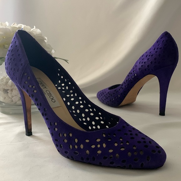 Rare ✨JIMMY CHOO Anouk 100 Perforated High Heel Pump - Picture 6 of 16